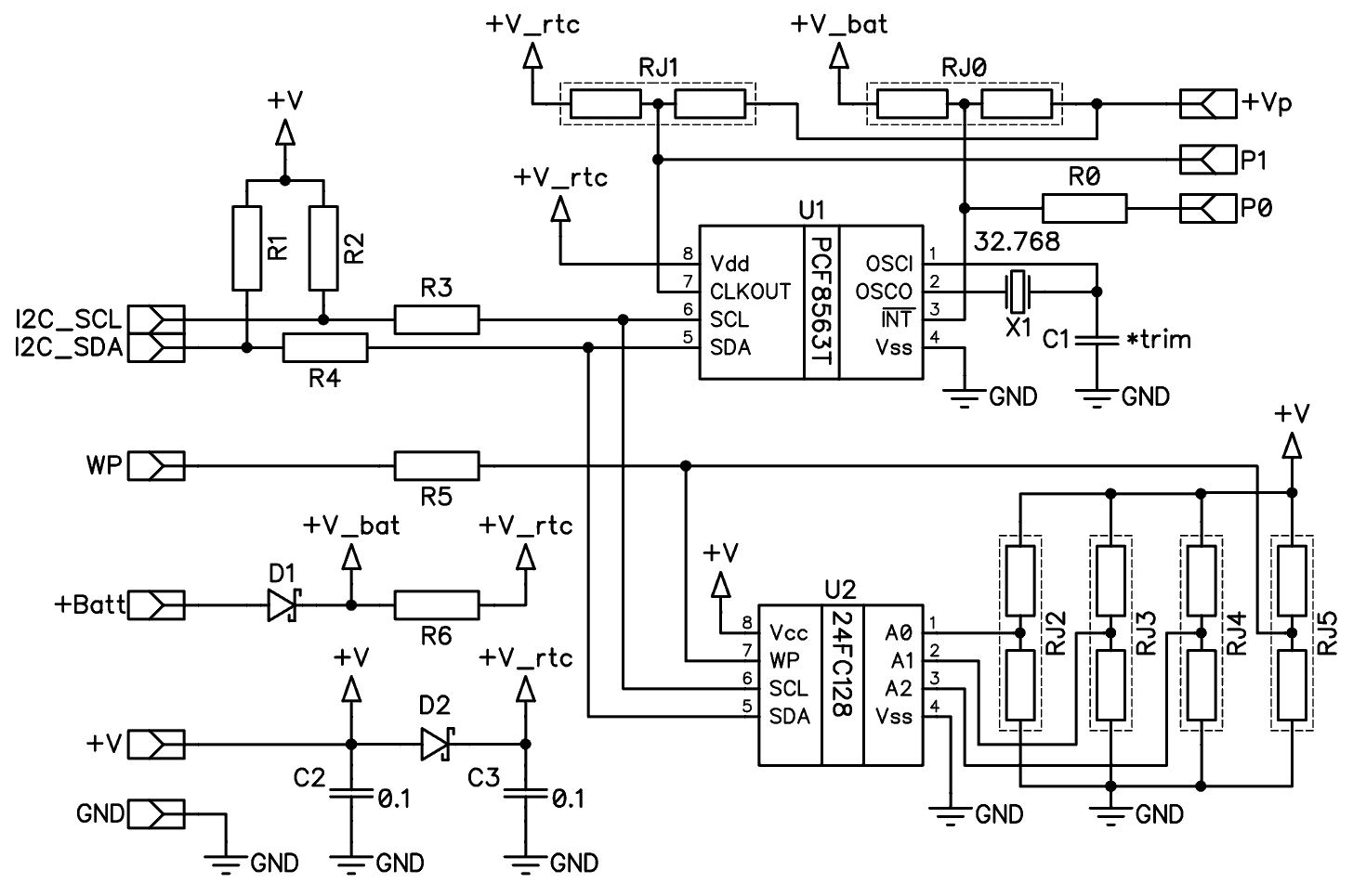 Schematic unit RTC_EEPROM