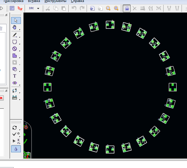 circle arrange transistors